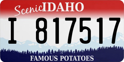 ID license plate I817517