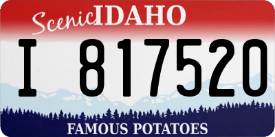 ID license plate I817520