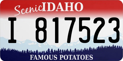 ID license plate I817523