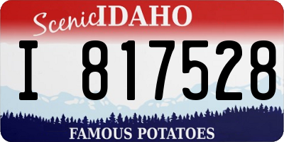 ID license plate I817528