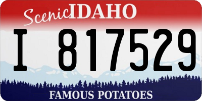 ID license plate I817529