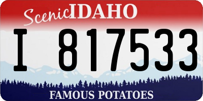 ID license plate I817533