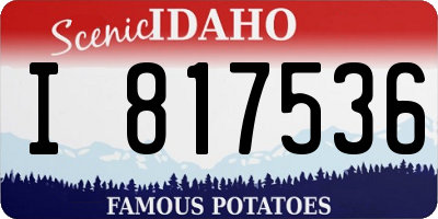 ID license plate I817536