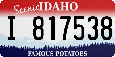 ID license plate I817538