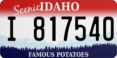 ID license plate I817540