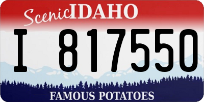 ID license plate I817550