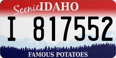 ID license plate I817552