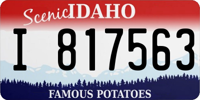 ID license plate I817563