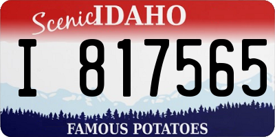 ID license plate I817565