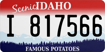 ID license plate I817566