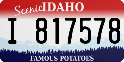 ID license plate I817578