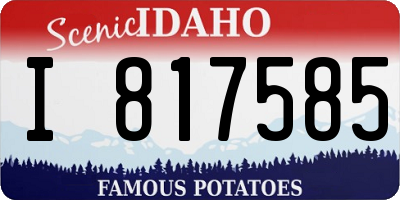 ID license plate I817585