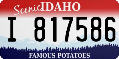 ID license plate I817586