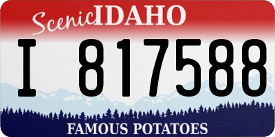 ID license plate I817588