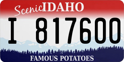 ID license plate I817600