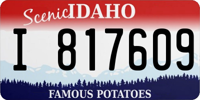 ID license plate I817609