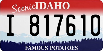 ID license plate I817610