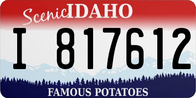 ID license plate I817612