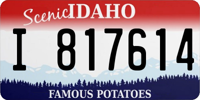 ID license plate I817614