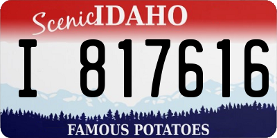 ID license plate I817616