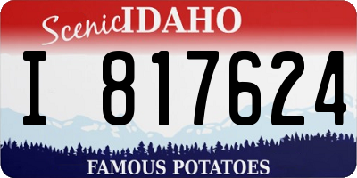 ID license plate I817624