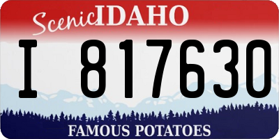 ID license plate I817630