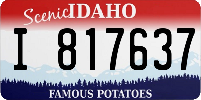 ID license plate I817637
