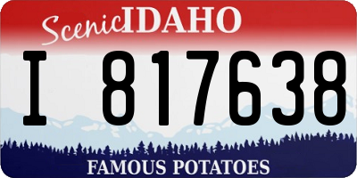 ID license plate I817638