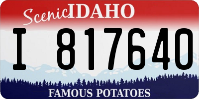 ID license plate I817640