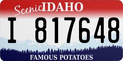 ID license plate I817648