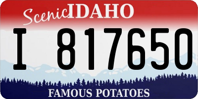ID license plate I817650
