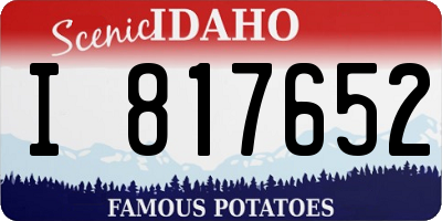 ID license plate I817652