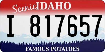 ID license plate I817657