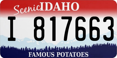 ID license plate I817663