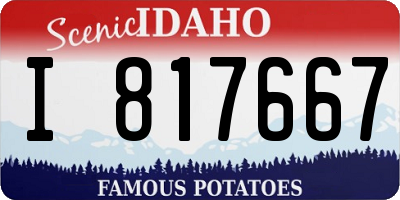 ID license plate I817667