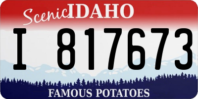 ID license plate I817673