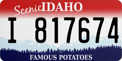 ID license plate I817674