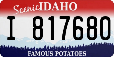 ID license plate I817680