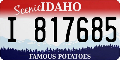 ID license plate I817685