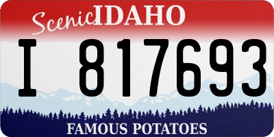 ID license plate I817693