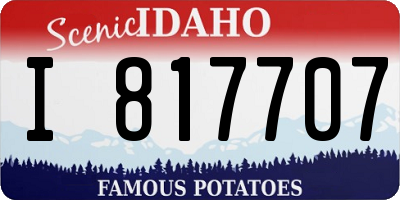 ID license plate I817707