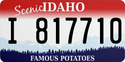 ID license plate I817710