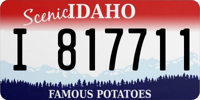 ID license plate I817711
