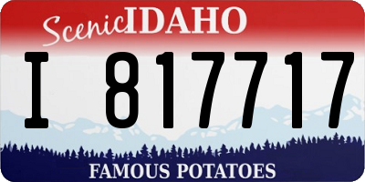 ID license plate I817717
