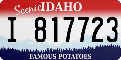 ID license plate I817723