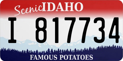 ID license plate I817734