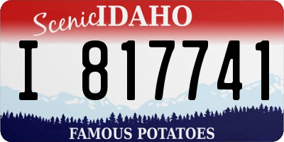 ID license plate I817741