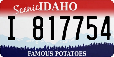 ID license plate I817754
