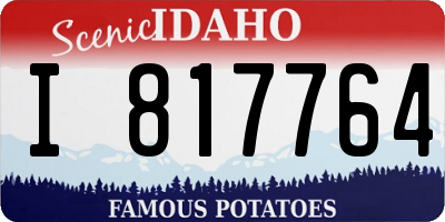 ID license plate I817764