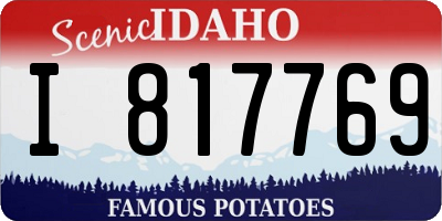 ID license plate I817769